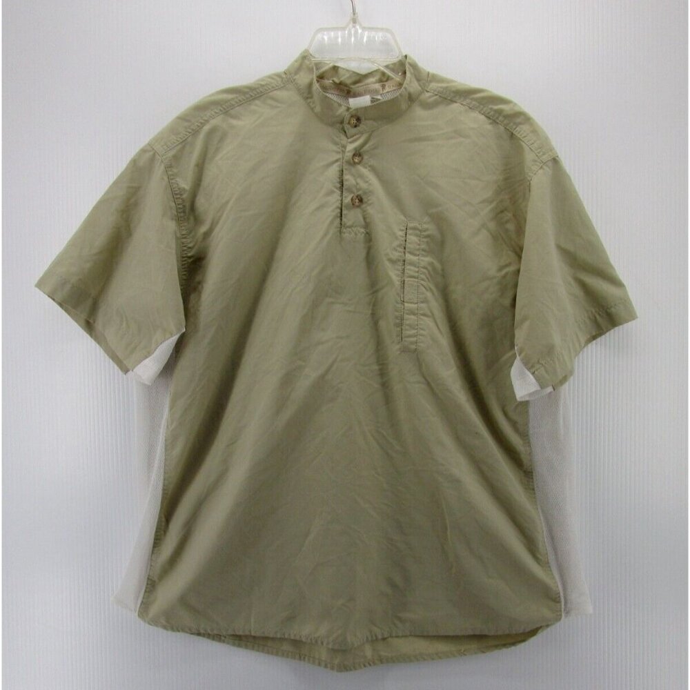 RailRiders Shirt Large Vented Fishing Safari Mesh Lined Hiking Woven *